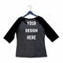 Aaramkhor Customized Design Your Own or Personalized Photo Printed Design Your Own Custom Merchandise summer-22 Womens Raglan Tshirts